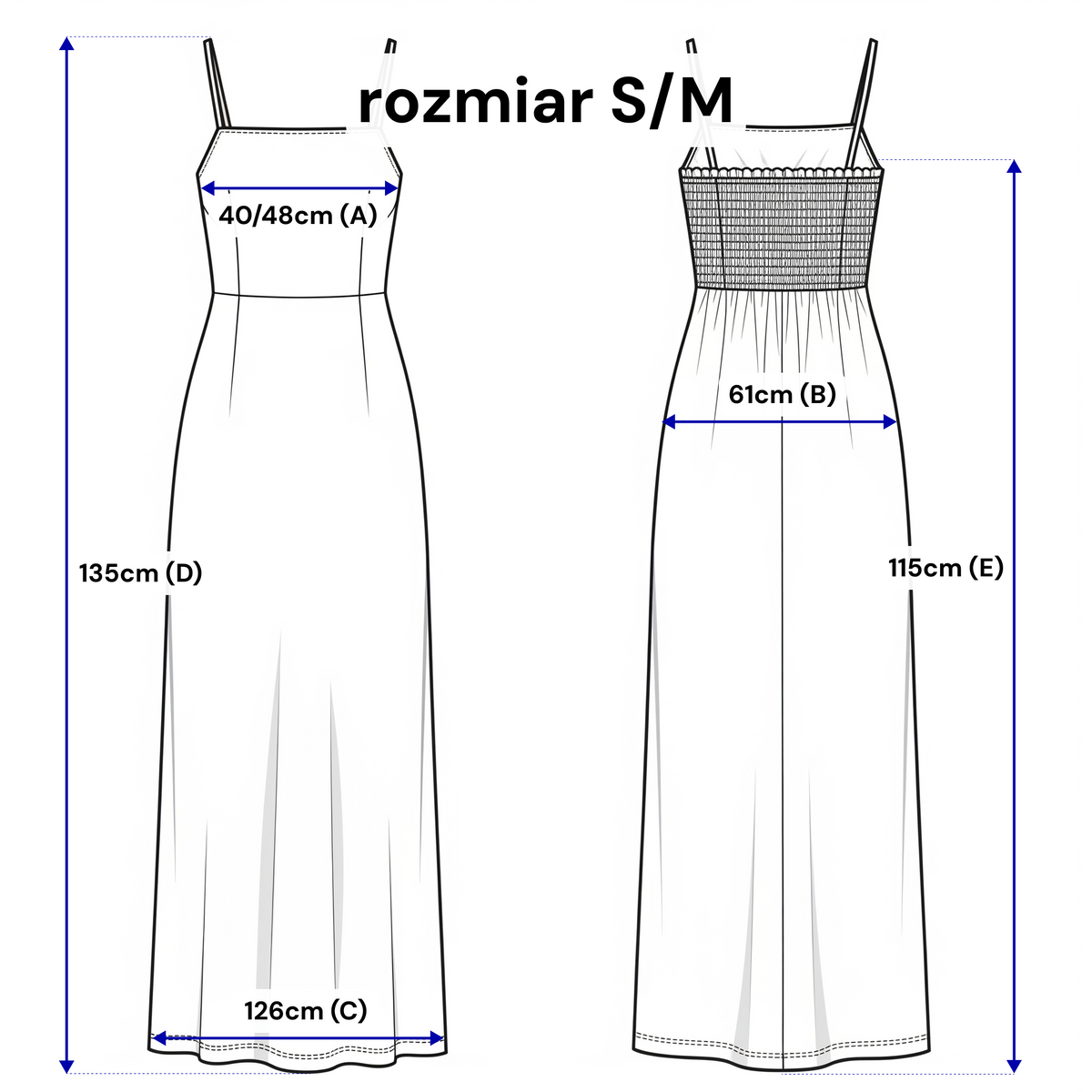 Linen maxi dress with straps – flared and airy