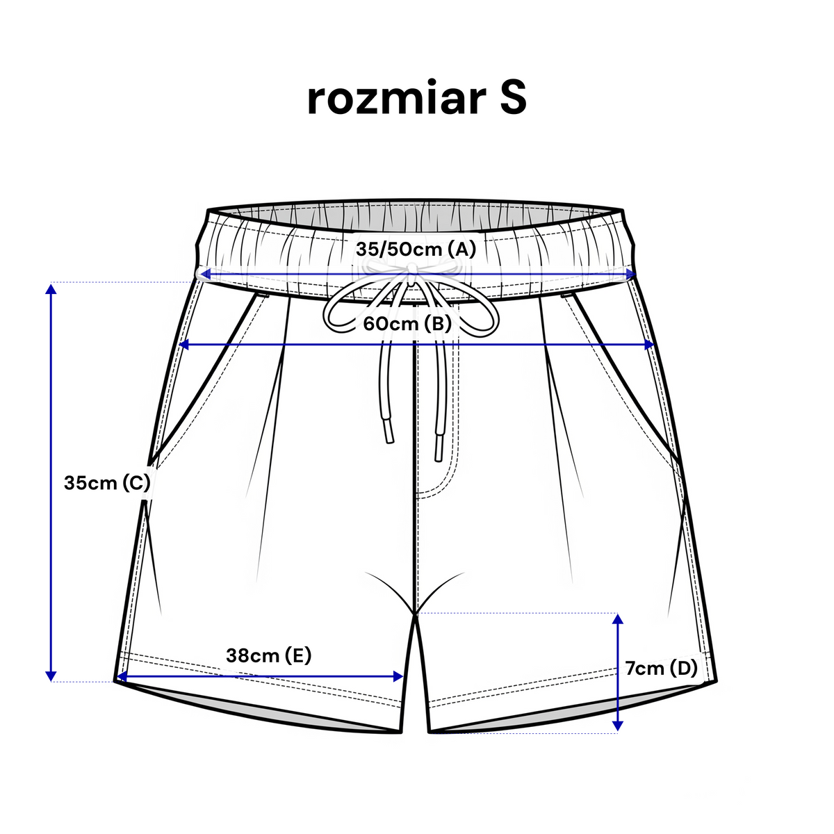 Short sweatpants with pleats - elastic band and decorative string