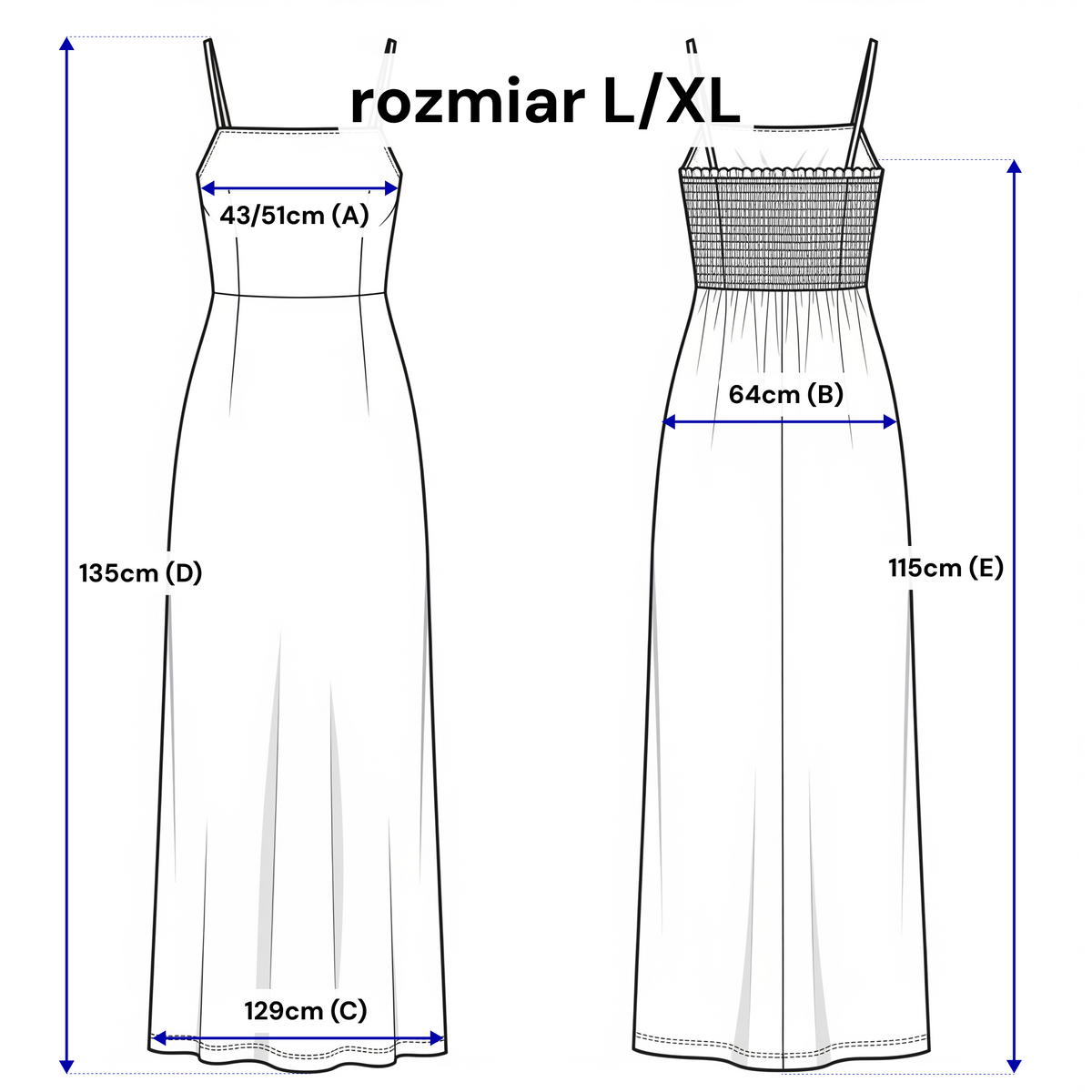 Linen maxi dress with straps – flared and airy