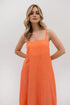 Linen maxi dress with straps – flared and airy