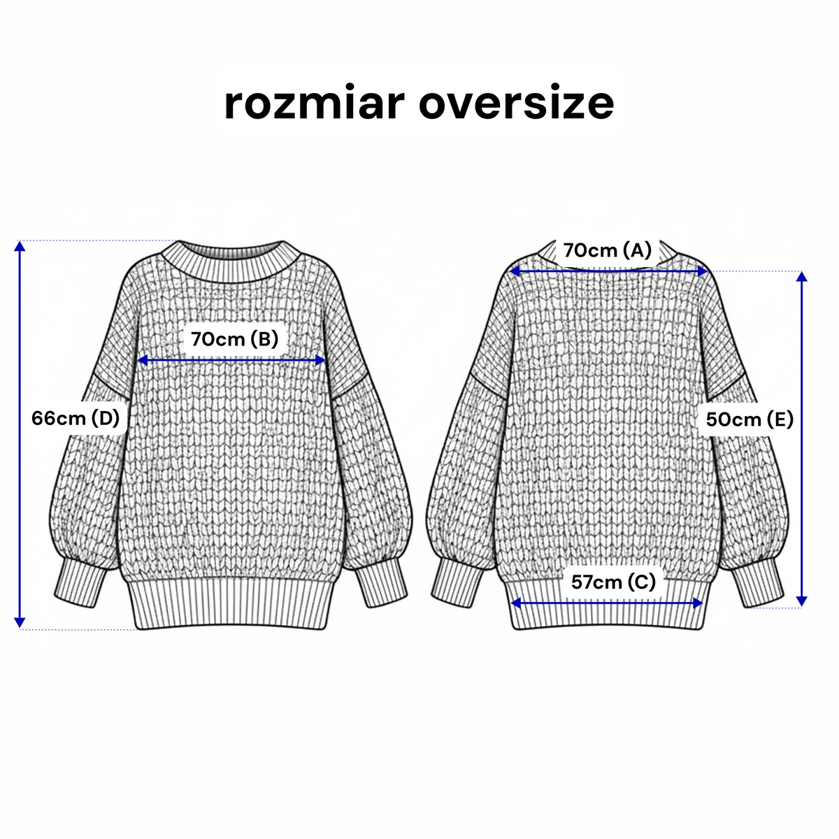 Miękki Sweter Oversize o Grubym Splocie CLOUD