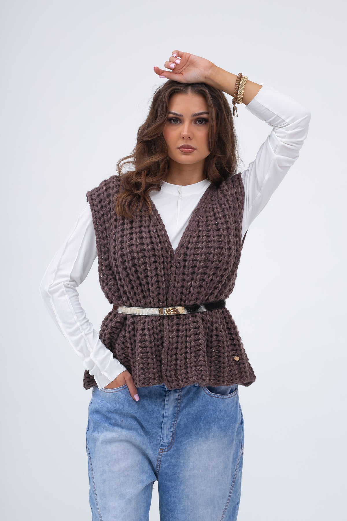 Otulający Kardigan o Grubym Splocie COZY