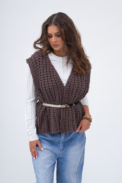 Otulający Kardigan o Grubym Splocie COZY