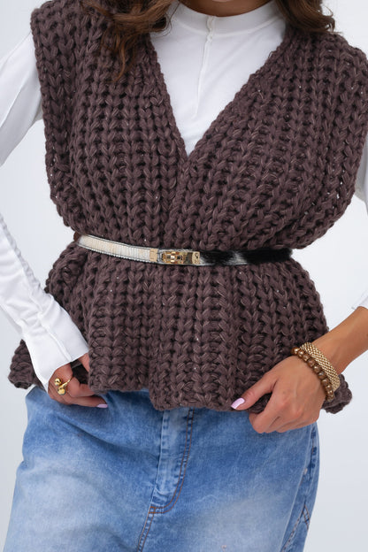 Otulający Kardigan o Grubym Splocie COZY