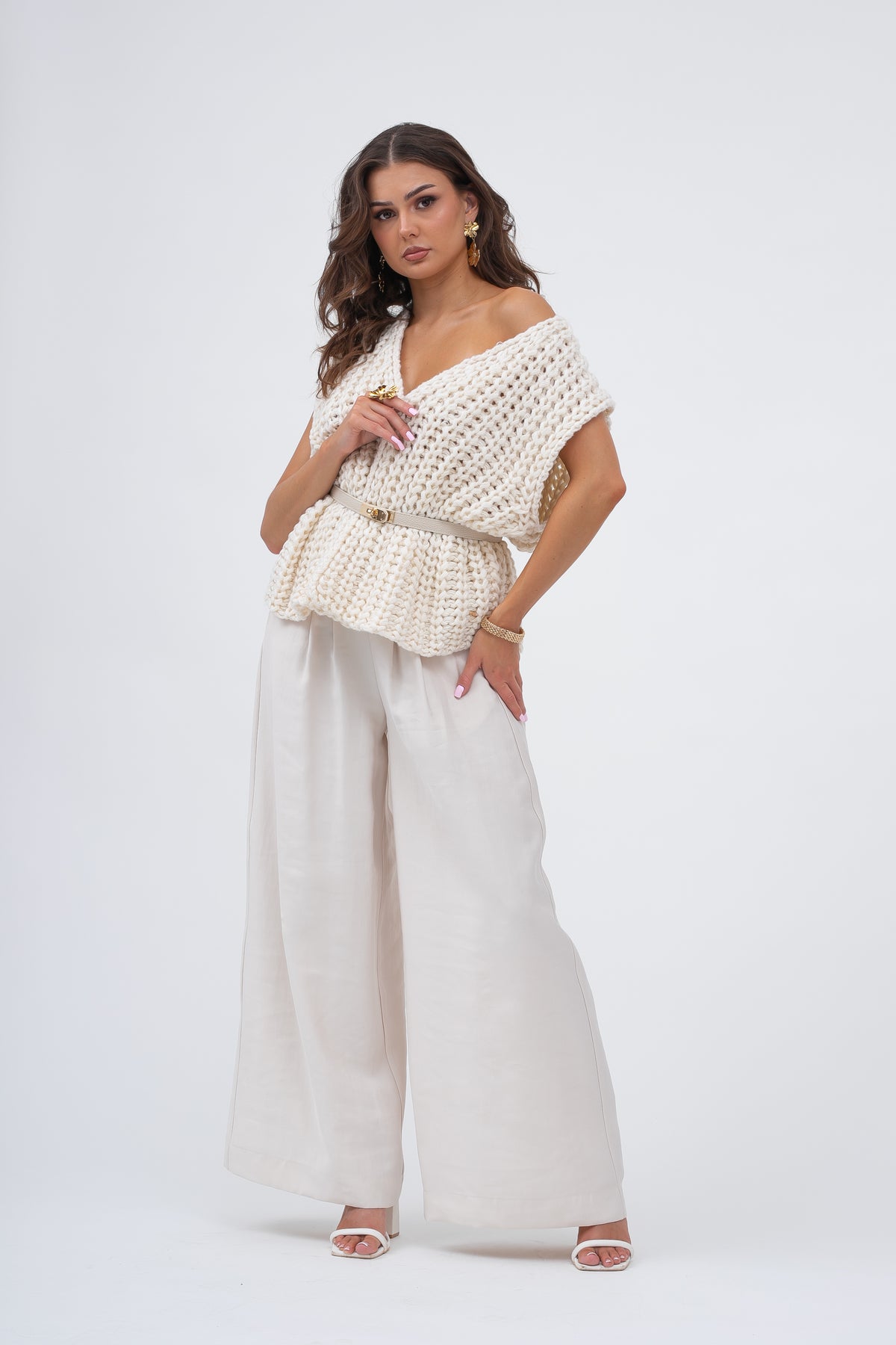 Otulający Kardigan o Grubym Splocie COZY