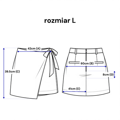 Spódnico-spodenki z wiązaniem – elegancki fason z wiskozy