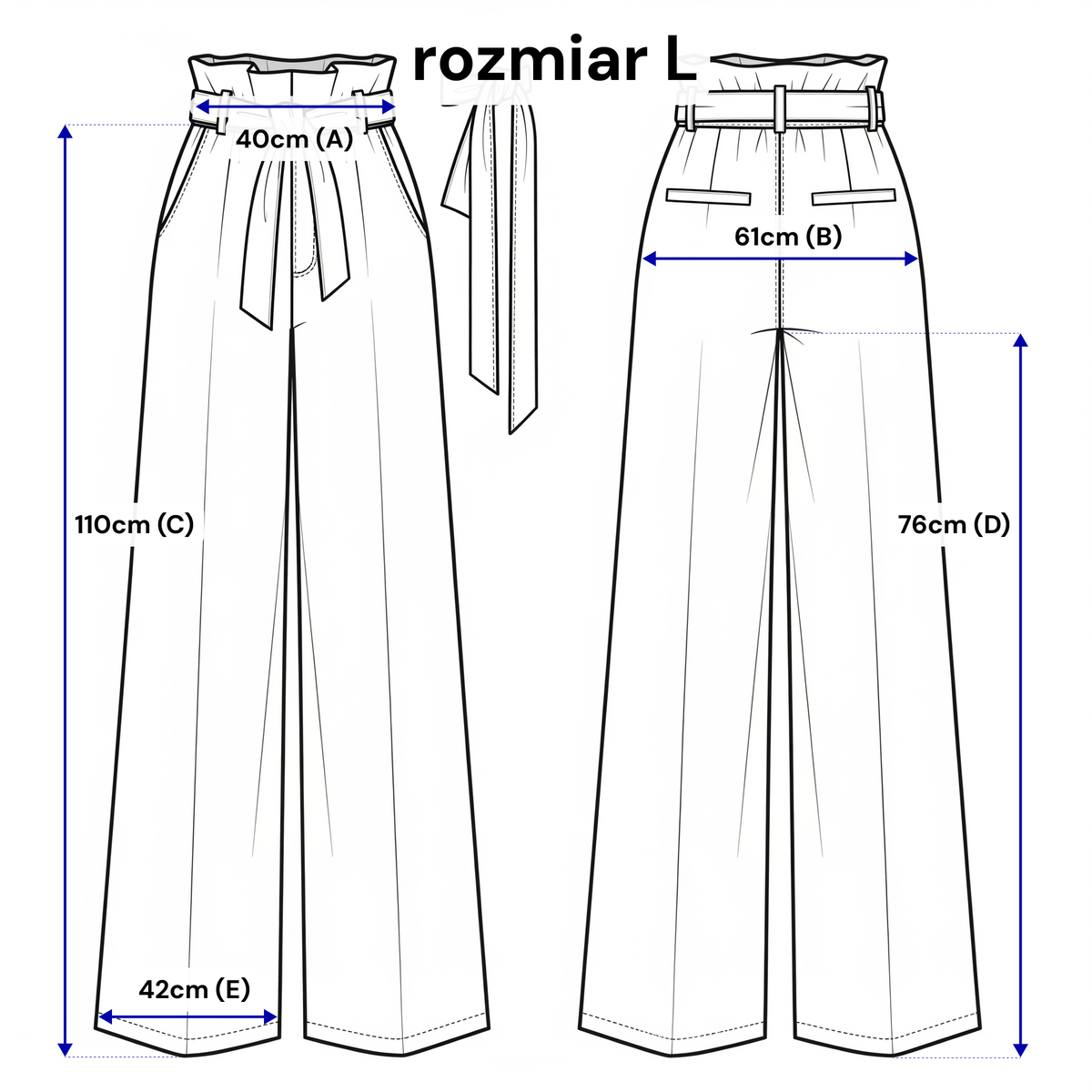 Wide trousers with pleats and a belt – an elegant viscose design