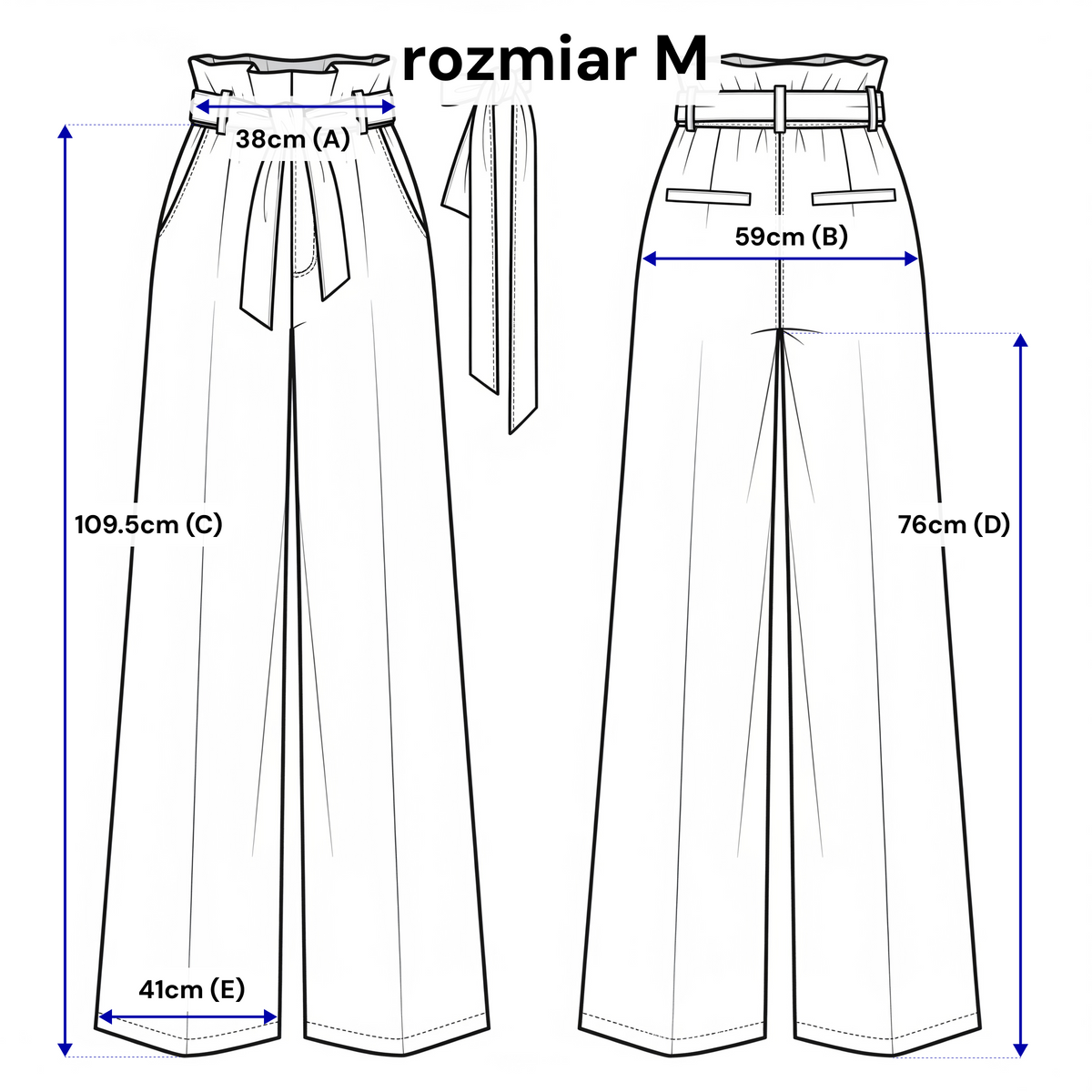 Wide trousers with pleats and a belt – an elegant viscose design