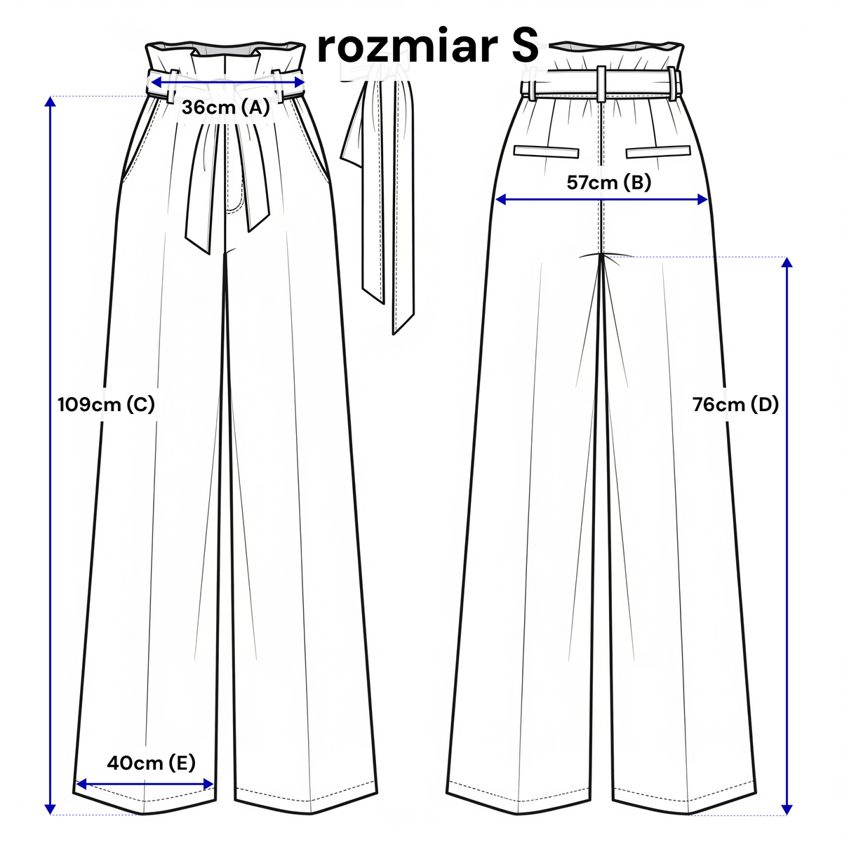 Wide trousers with pleats and a belt – an elegant viscose design