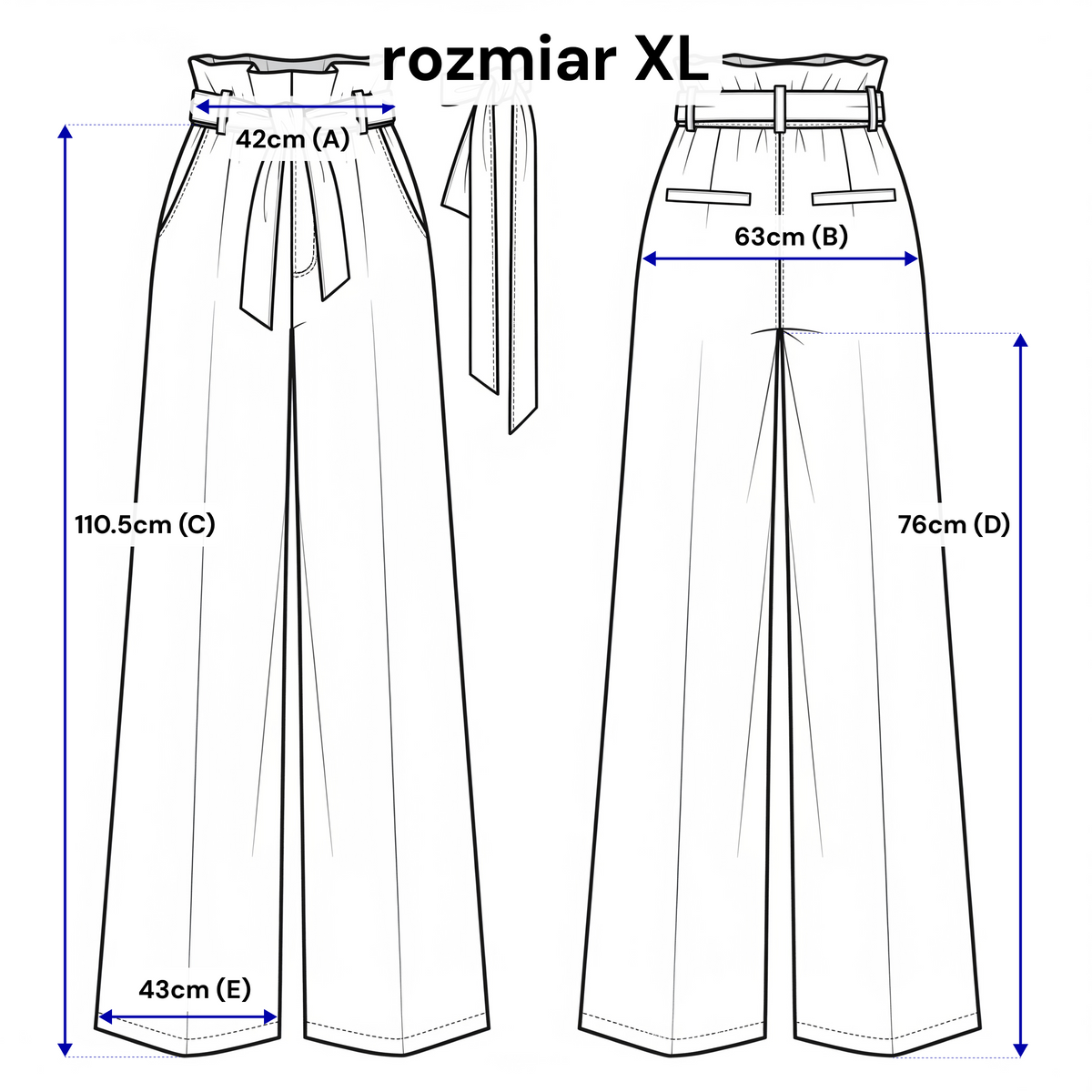 Wide trousers with pleats and a belt – an elegant viscose design