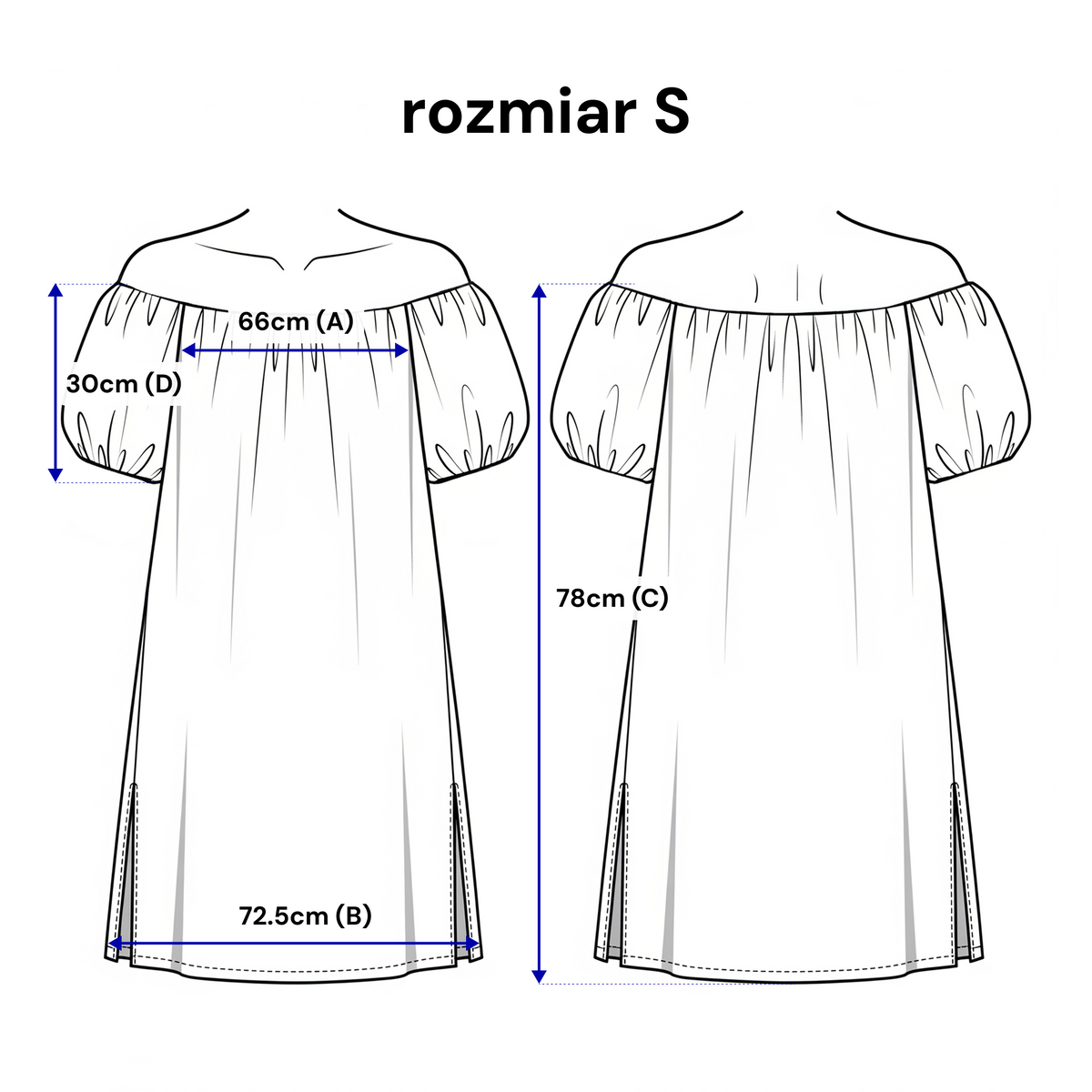 Sukienka hiszpanka z gumą i kieszeniami