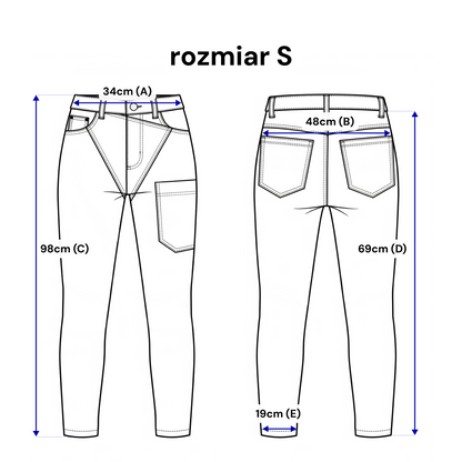 Mom-Hose mit Ziertaschen
