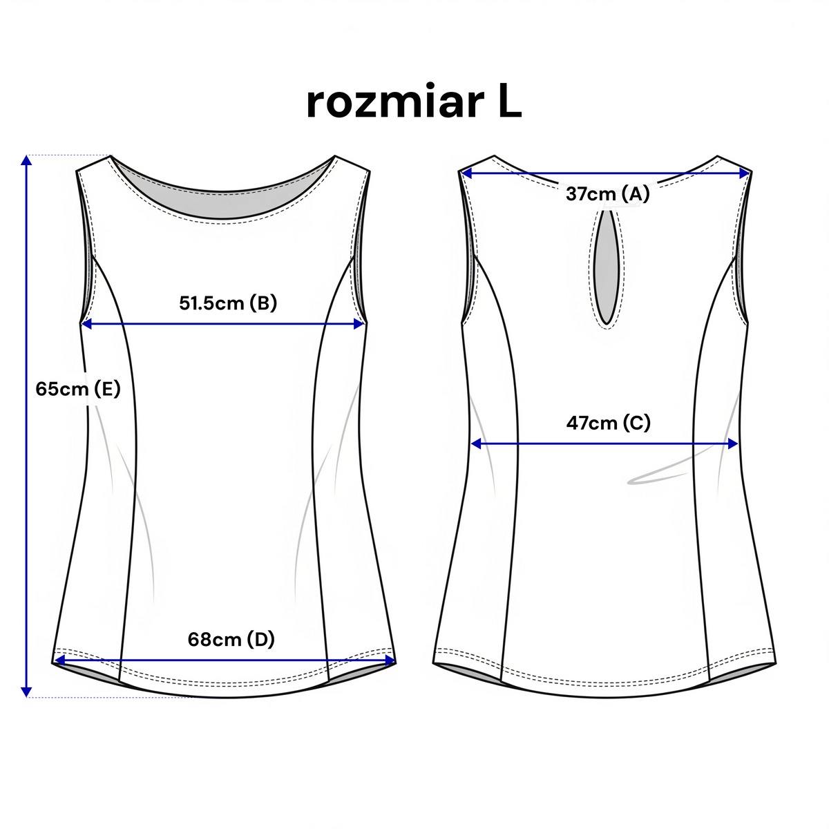 Taliowany top bez rękawów z półokrągłym dekoltem – elegancki minimalizm