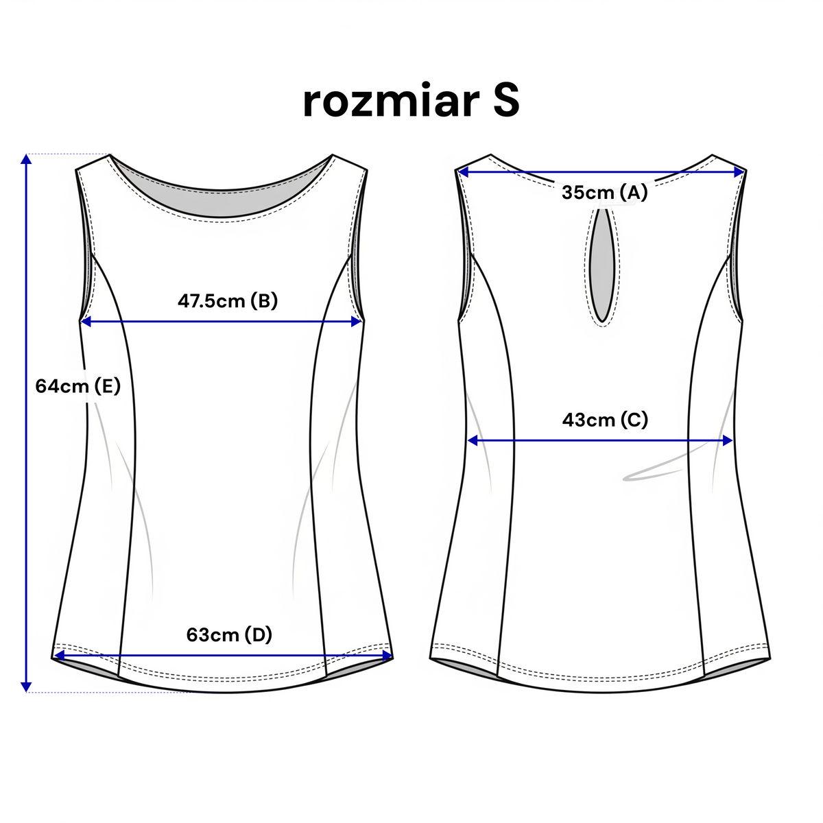 Taliowany top bez rękawów z półokrągłym dekoltem – elegancki minimalizm