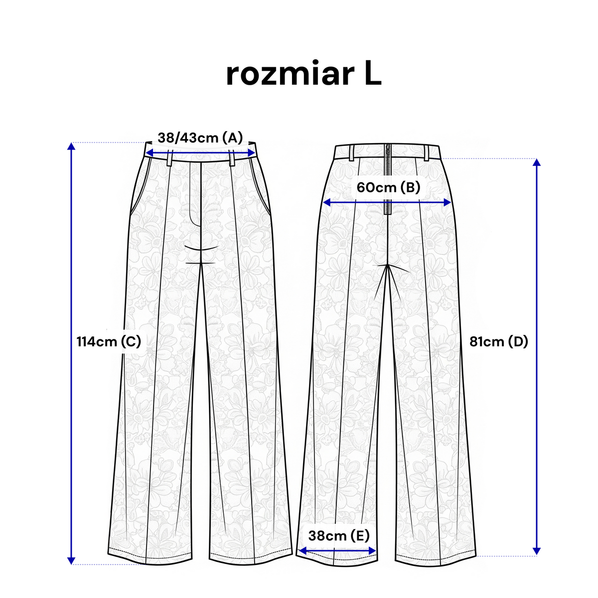 Loose lace trousers with pockets and elastic waist
