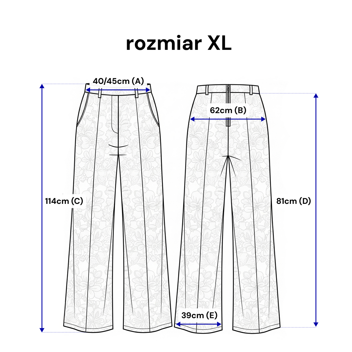 Loose lace trousers with pockets and elastic waist