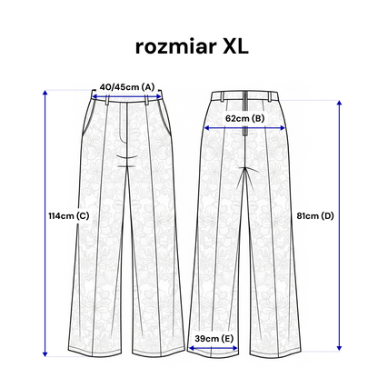 Loose lace trousers with pockets and elastic waist