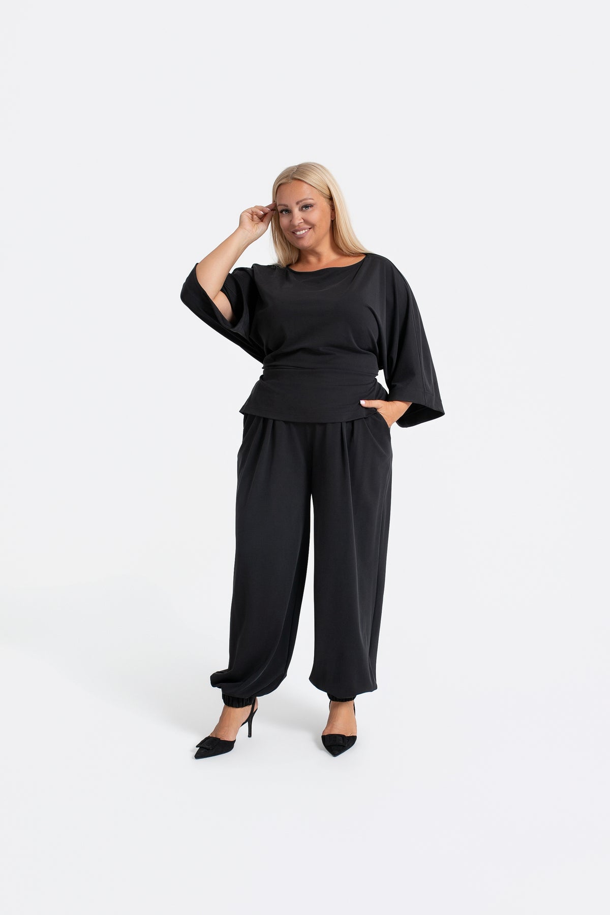 PLUMA Bluzka damska kimono z wiązaniem
