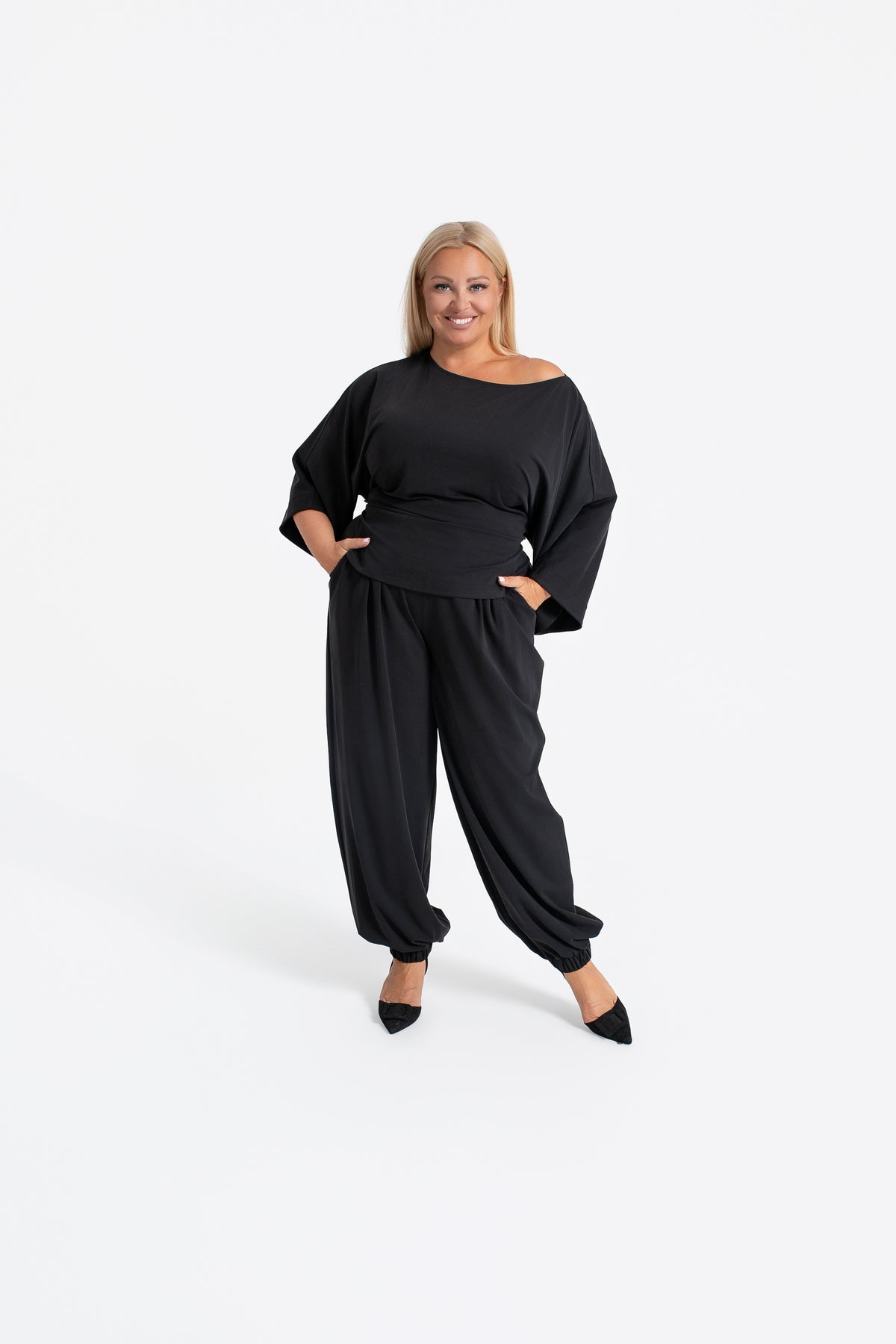 PLUMA Bluzka damska kimono z wiązaniem