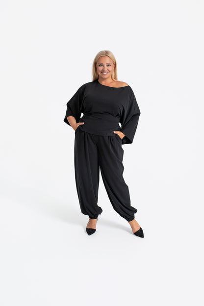 PLUMA Bluzka damska kimono z wiązaniem