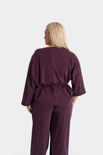 PLUMA Bluzka damska kimono z wiązaniem