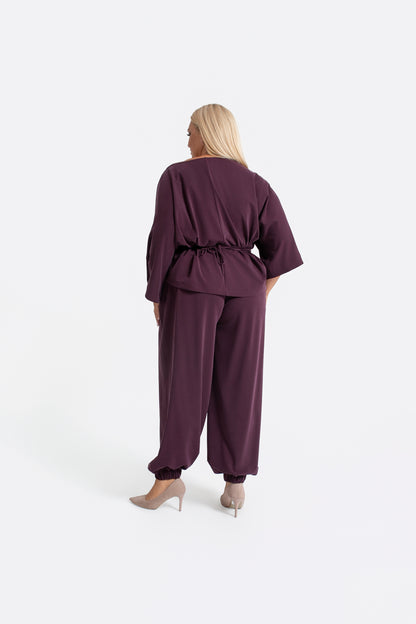 PLUMA Bluzka damska kimono z wiązaniem