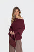 ALMA Sweter damski asymetryczny oversize