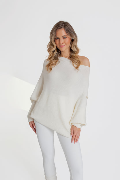 ALMA Sweter damski asymetryczny oversize