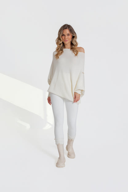 ALMA Sweter damski asymetryczny oversize