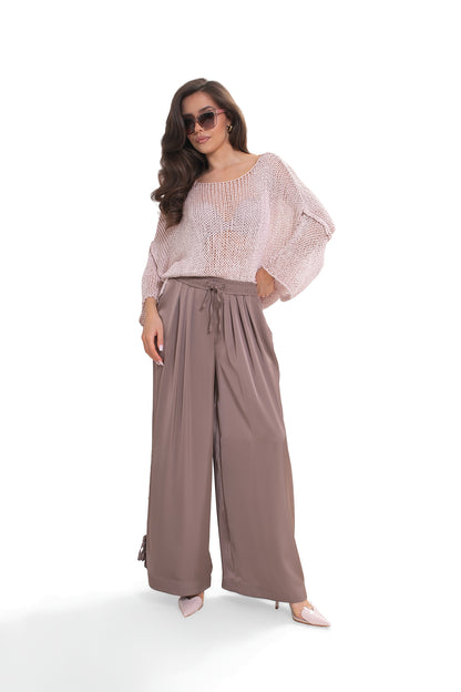 ARYA Luźny sweter damski ażurowy oversize
