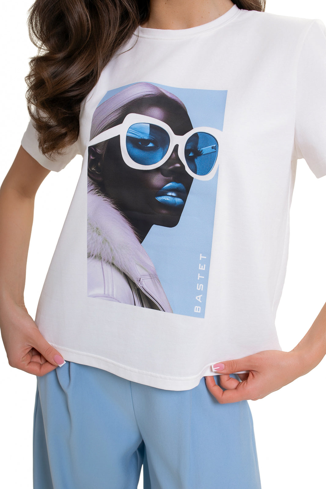 Bawełniany T-shirt damski Bastet Girl
