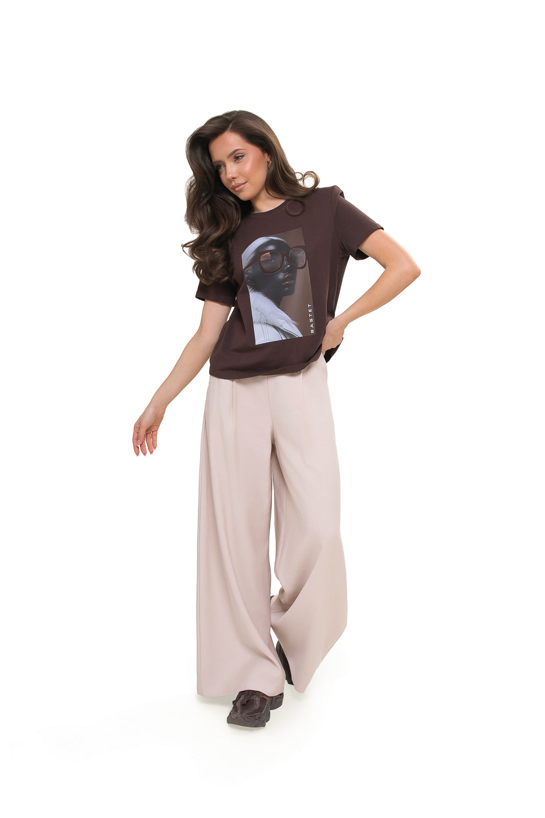 Bawełniany T-shirt damski Bastet Girl