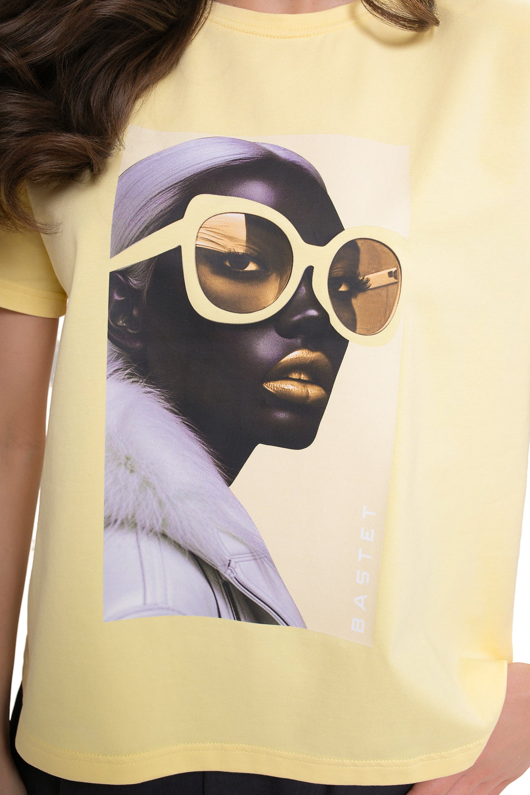 Bawełniany T-shirt damski Bastet Girl