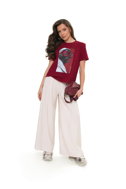 Bawełniany T-shirt damski Bastet Girl