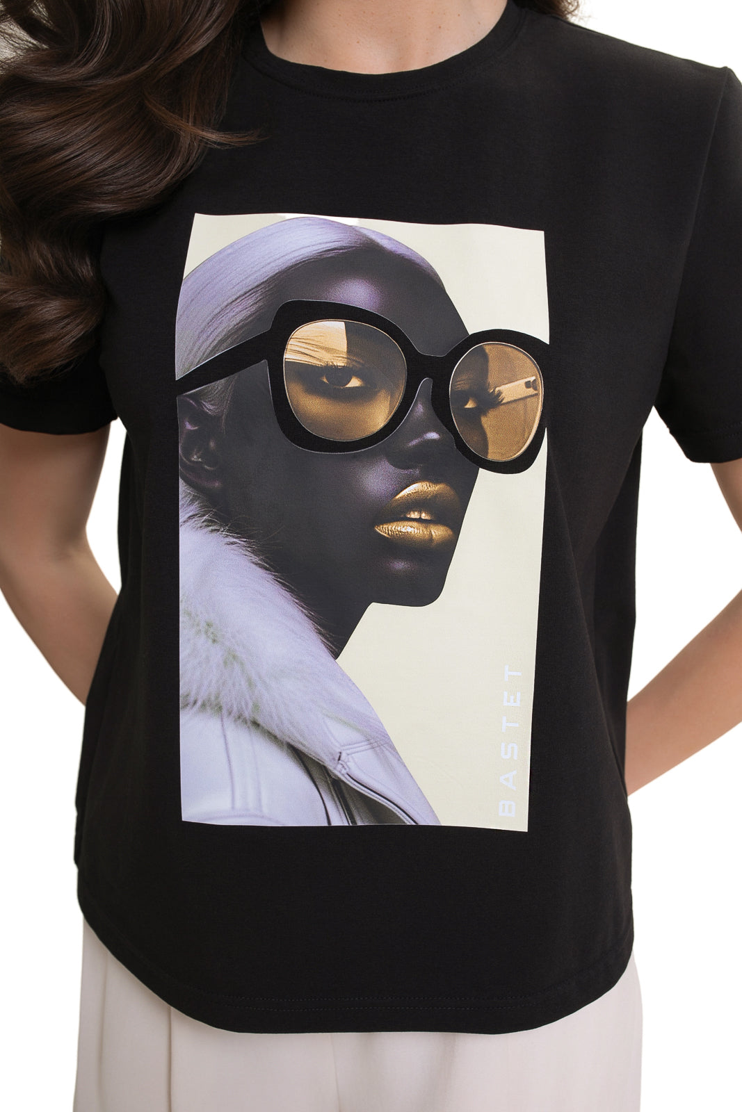 Bawełniany T-shirt damski Bastet Girl