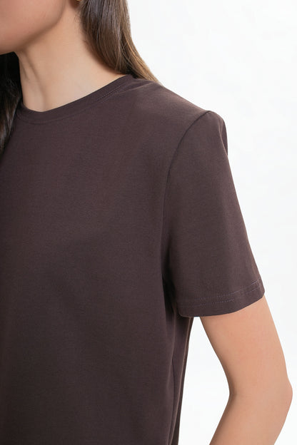 Bawełniana bluzka z poduszkami na ramionach – elegancki basic