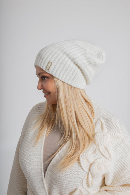LUMI Czapka damska beanie z logo