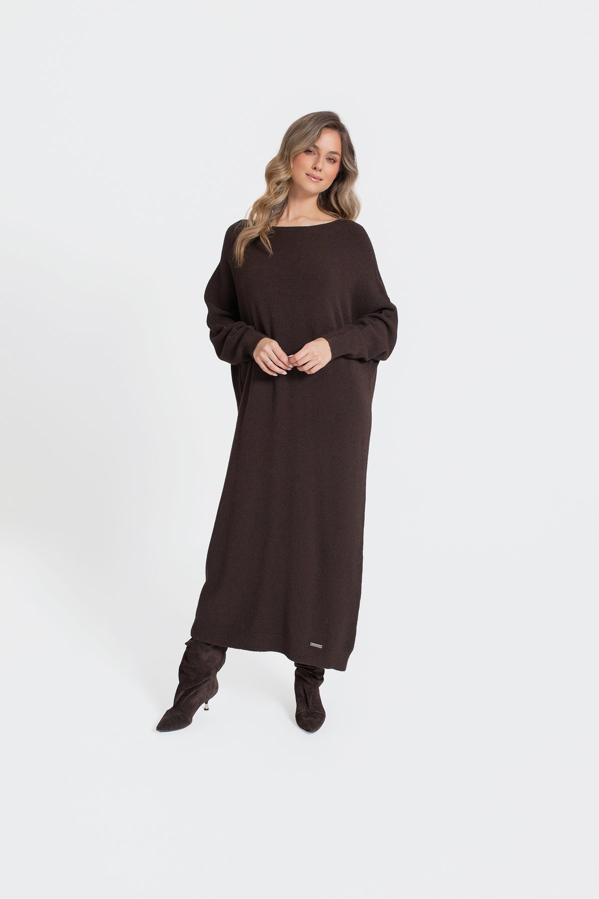 LANA Sukienka swetrowa maxi oversize