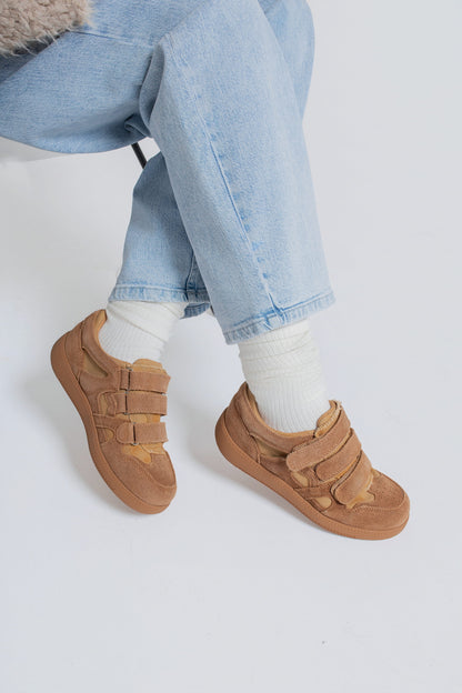 NOLIA Zamszowe sneakersy damskie na rzepy