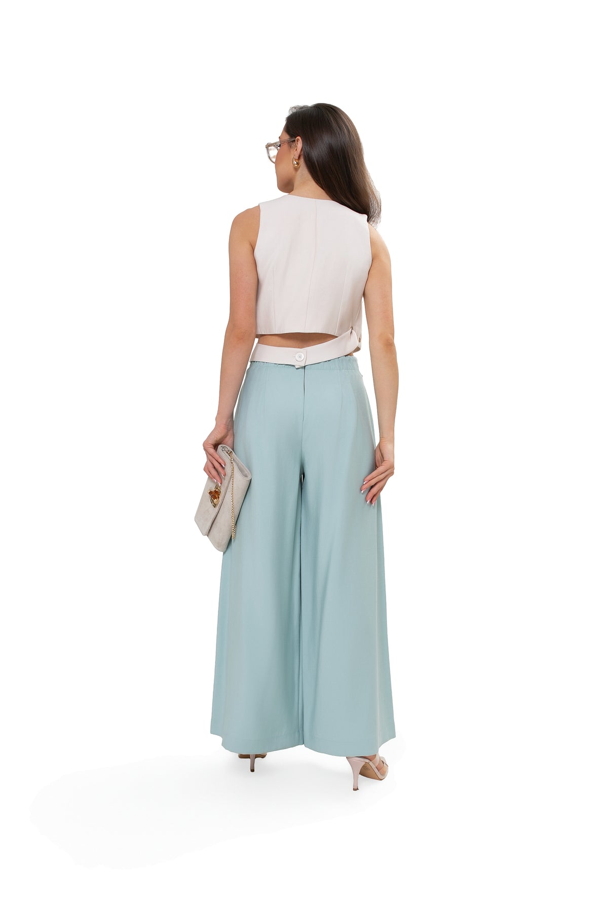 Elegant Women's Vest with a Buckle - Formal Wear for Work