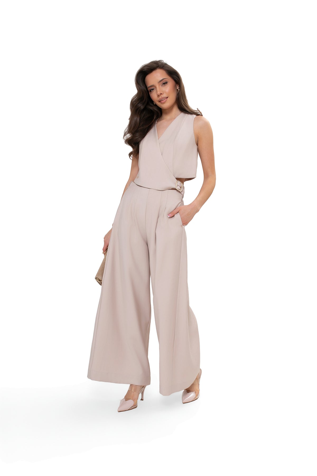 Elegant Women's Vest with a Buckle - Formal Wear for Work