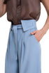 Wide trousers with pleats and a belt – an elegant viscose design