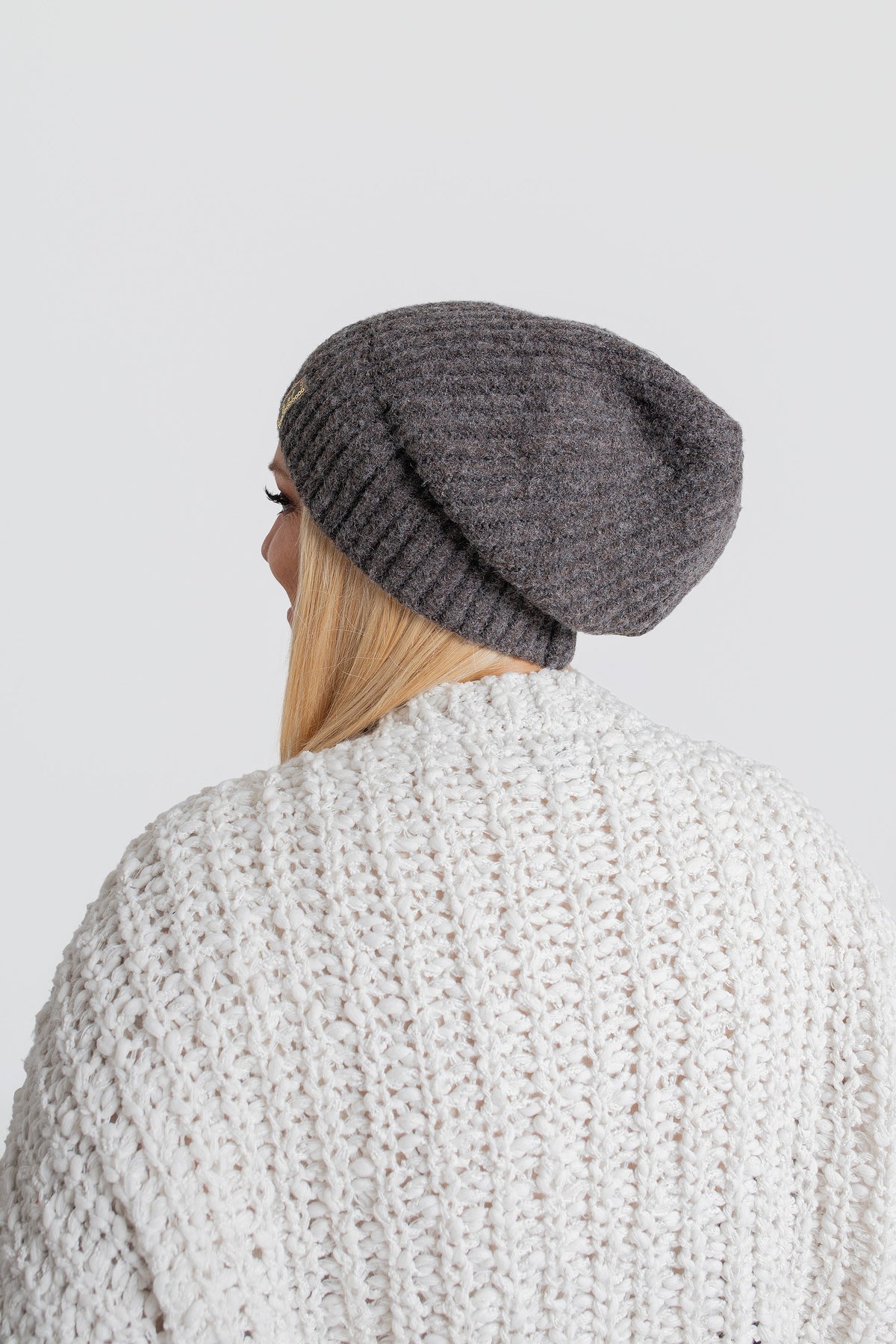 LUMI Czapka damska beanie z logo