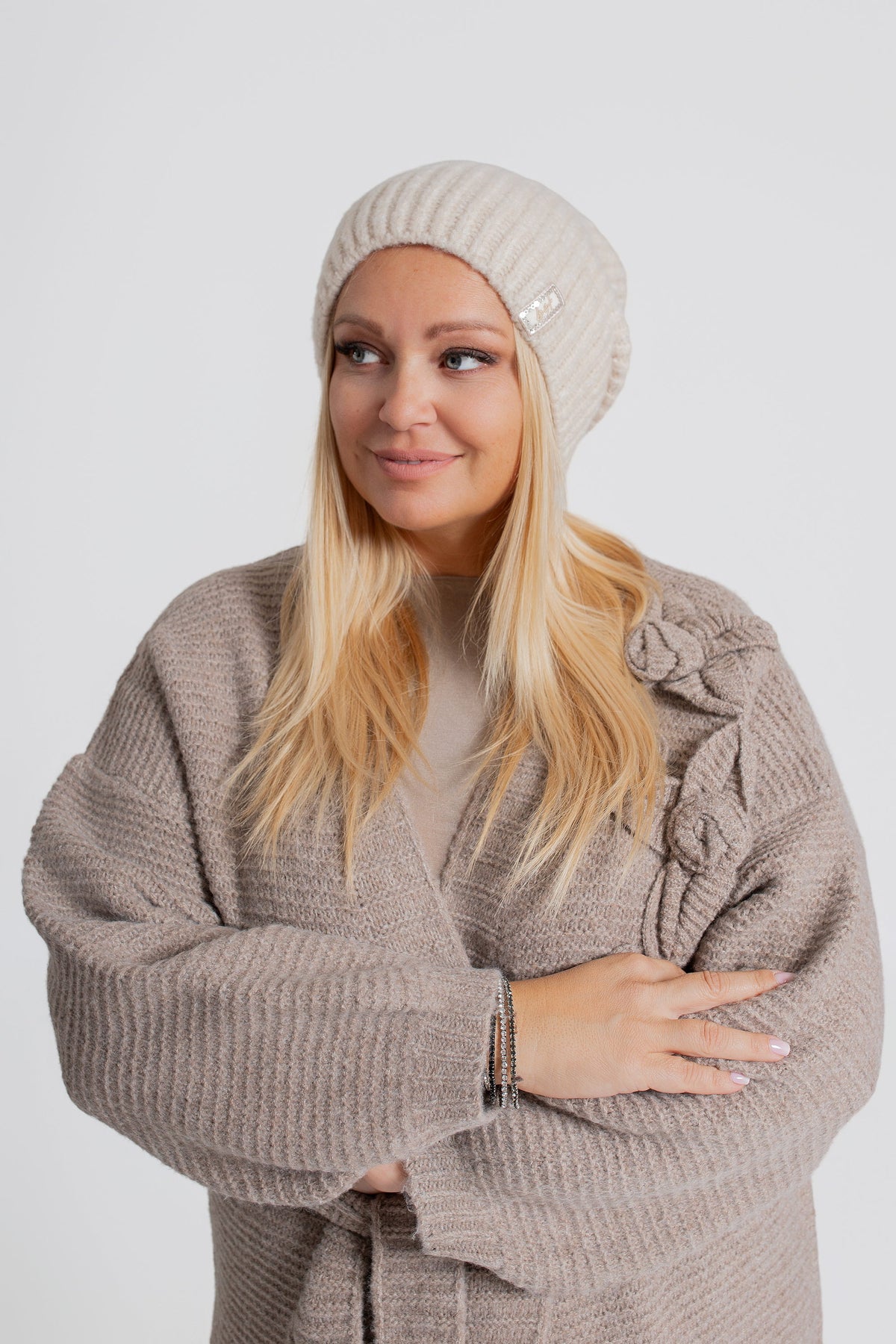 LUMI Czapka damska beanie z logo