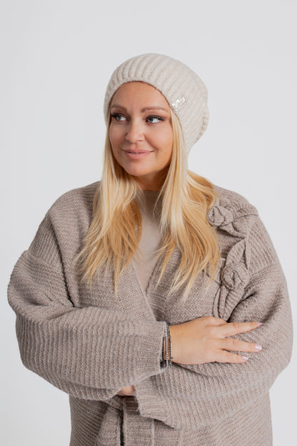 LUMI Czapka damska beanie z logo
