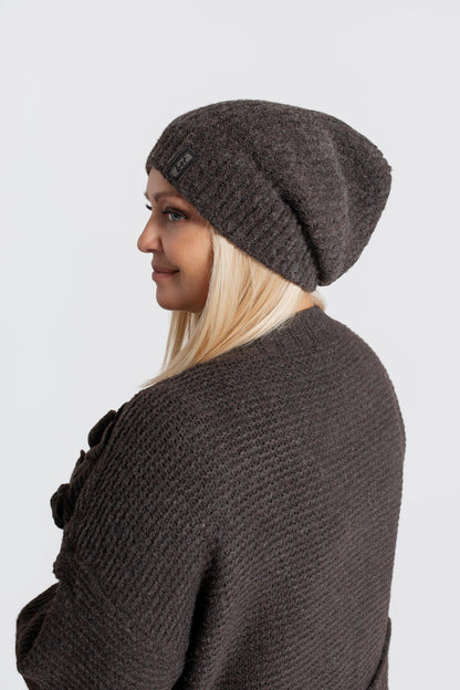 LUMI Czapka damska beanie z logo