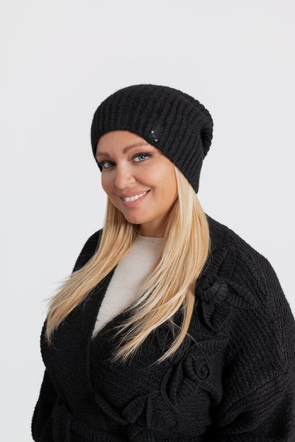 LUMI Czapka damska beanie z logo